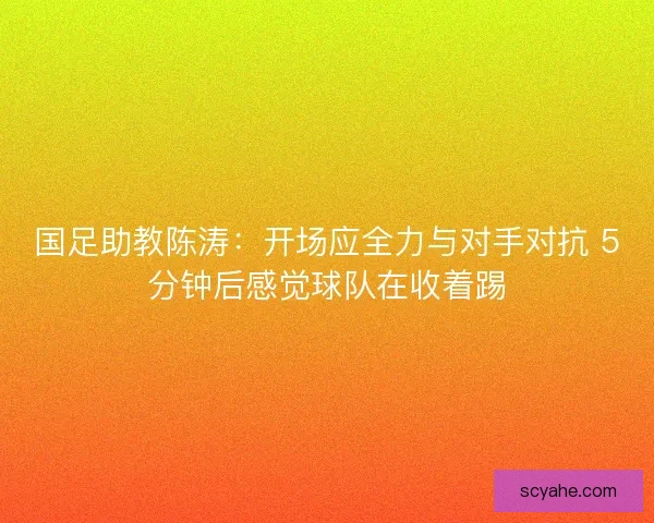国足助教陈涛：开场应全力与对手对抗 5分钟后感觉球队在收着踢