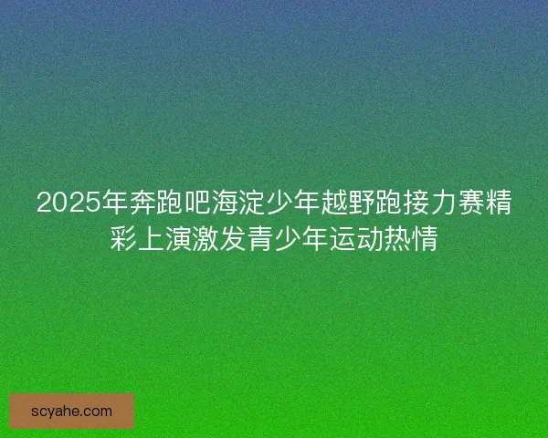 2025年奔跑吧海淀少年越野跑接力赛精彩上演激发青少年运动热情